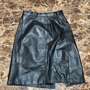 Outerwear by pheonix long leather skirt